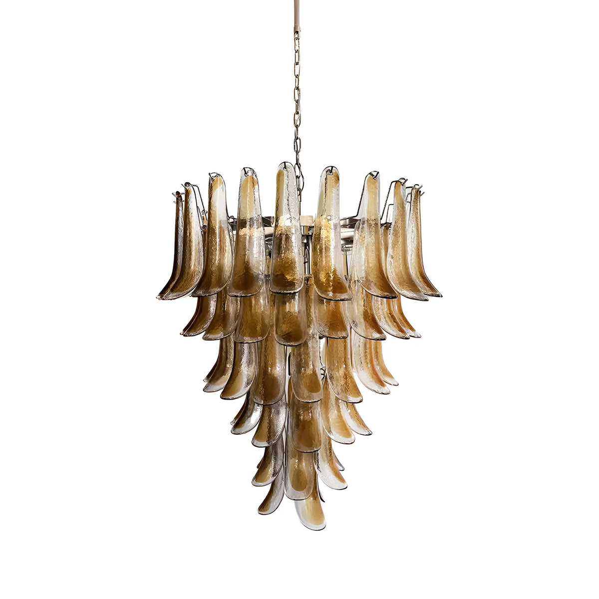 Murano Amber Glass Petals Chandelier 1