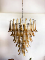 Murano Amber Glass Petals Chandelier 1