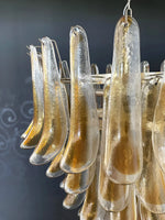 Murano Amber Glass Petals Chandelier 1
