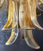 Murano Amber Glass Petals Chandelier 1