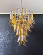 Murano Amber Glass Petals Chandelier 1