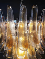 Murano Amber Glass Petals Chandelier 1