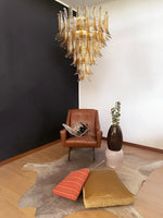 Murano Amber Glass Petals Chandelier 1