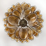 Murano Amber Glass Petals Chandelier 1