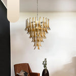 Murano Amber Glass Petals Chandelier 1