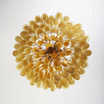 Murano Caramel Glass Petal Chandelier