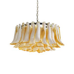 Murano Caramel Glass Petal Chandelier