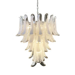 Vintage Transparent Murano Glass Petals Chandelier