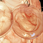Huge Vintage Murano Pink Disks Chandelier