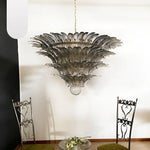 Murano Palmette Glass Smoked Chandelier