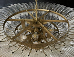 Murano Palmette Glass Transparent Chandelier