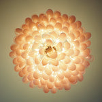 Murano Pink Glass Petal Chandelier