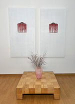 Murano Pink Glass Tube Wall Lamp