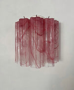 Murano Pink Glass Tube Wall Lamp