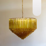 Murano Prisms Amber Chandelier