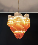 Murano Shaded Amber Prism Chandelier