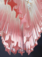 Murano Shaded Pink Prism Chandelier