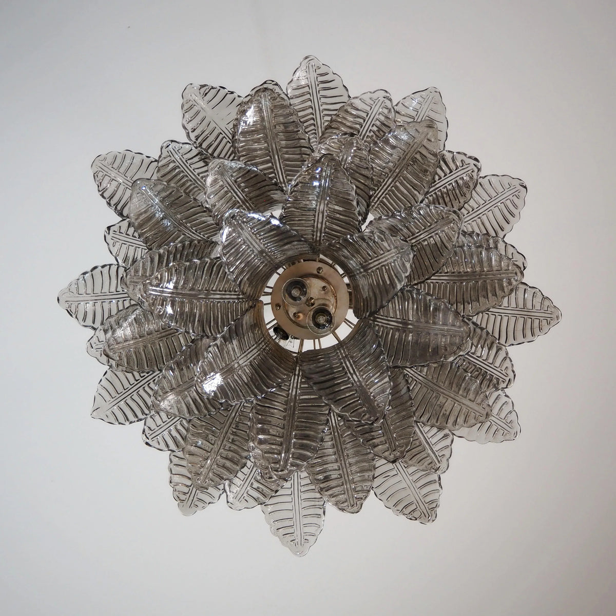 Murano Smoked Ferns Glass Chandelier