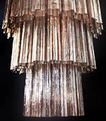 Murano Smoked Glass Tube Chandelier