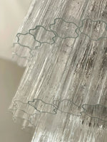 Murano Transparent Glass Tube Chandelier