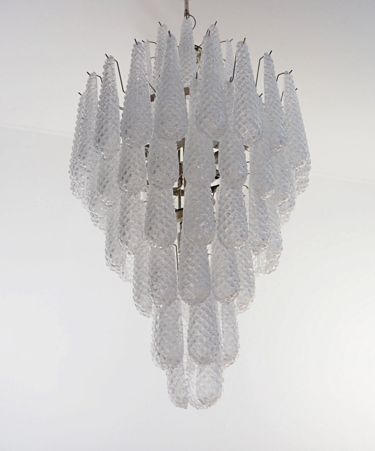Murano Transparent Petals Glass Chandelier