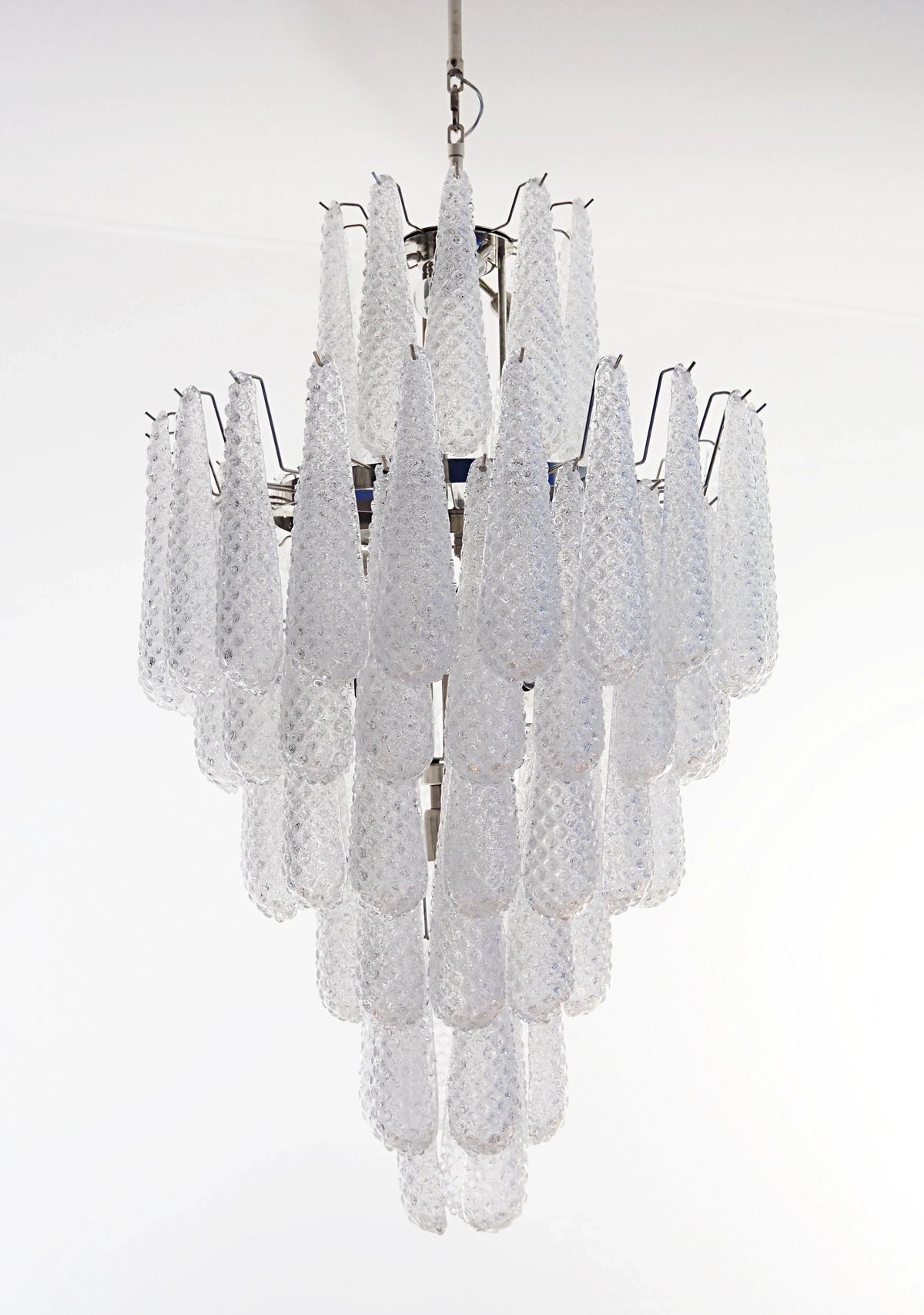 Murano Transparent Petals Glass Chandelier