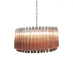 Murano Triedri Round Prisms Pink Chandelier