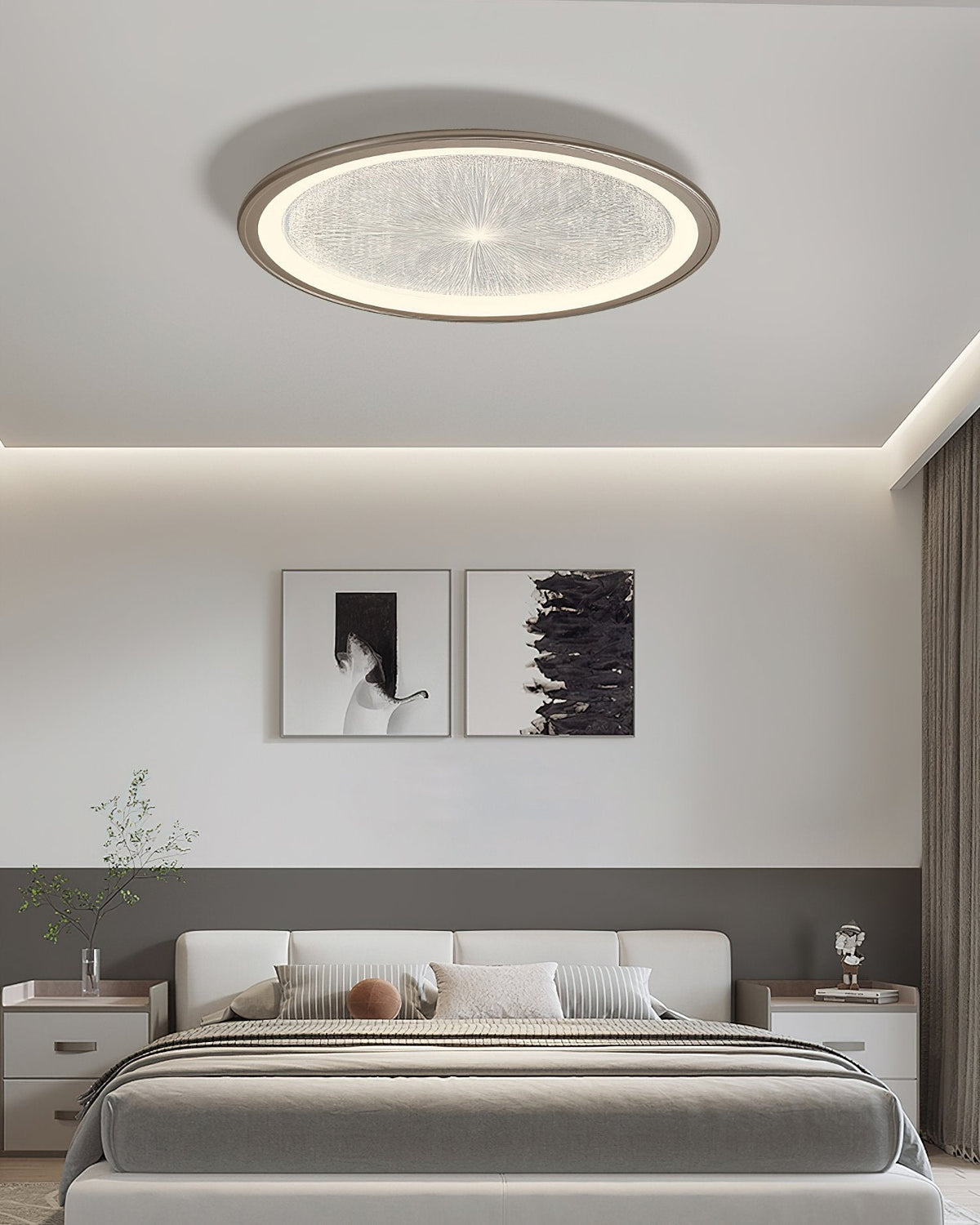 Modern Nordic LED Ceiling Lamp Aluminum Flush Mount for Living Room Bedroom