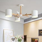 Nordic Tree Branch Chandelier with Birds - Modern Wood & Metal Pendant Light for Living Room, Dining Room, Bedroom