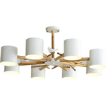 Nordic Tree Branch Chandelier with Birds - Modern Wood & Metal Pendant Light for Living Room, Dining Room, Bedroom