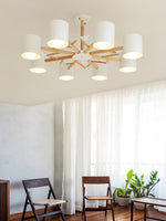 Nordic Tree Branch Chandelier with Birds - Modern Wood & Metal Pendant Light for Living Room, Dining Room, Bedroom