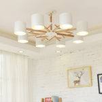 Nordic Tree Branch Chandelier with Birds - Modern Wood & Metal Pendant Light for Living Room, Dining Room, Bedroom