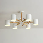 Nordic Tree Branch Chandelier with Birds - Modern Wood & Metal Pendant Light for Living Room, Dining Room, Bedroom