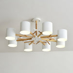 Nordic Tree Branch Chandelier with Birds - Modern Wood & Metal Pendant Light for Living Room, Dining Room, Bedroom