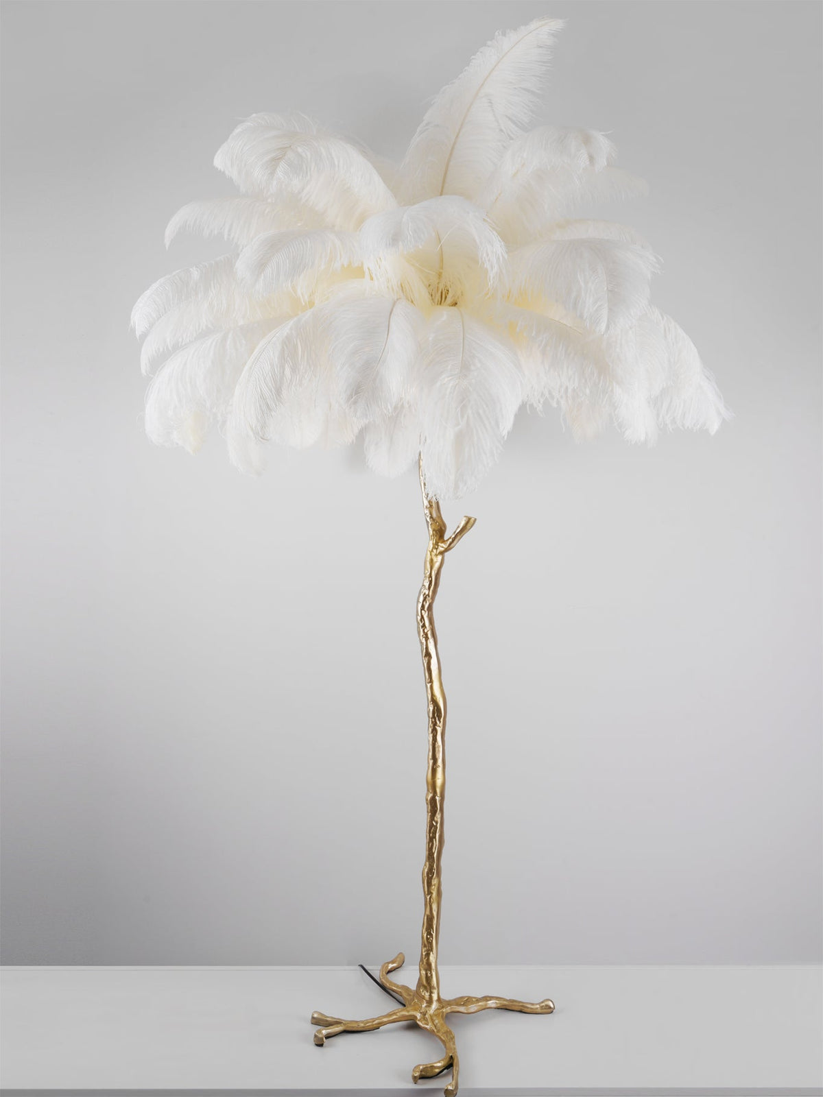 Ostrich Feather Floor Lamp