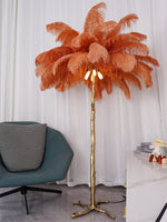 Ostrich Feather Floor Lamp