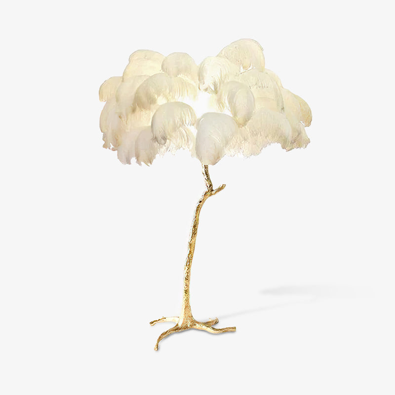 Ostrich Feather Floor Lamp