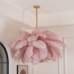 Ostrich Feather Pendant Lamp