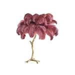 Ostrich Feather Table Lamp