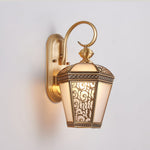 Palace Pattern Brass Wall Sconce Luxury Outdoor Lighting