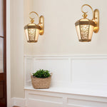 Palace Pattern Brass Wall Sconce Luxury Outdoor Lighting