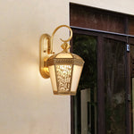 Palace Pattern Brass Wall Sconce Luxury Outdoor Lighting
