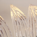 Palm Leaves Murano Transparent Glass Chandelier