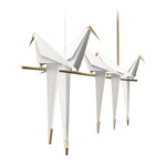Paper Crane Bird Led Chandelier