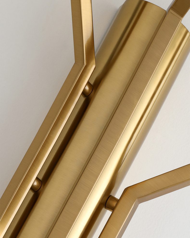 Luxury Gold Crystal Torch Wall Sconce for Bedroom Living Room