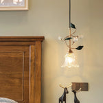 Luxury Floral Pendant Light with Crystal Accents for Dining Room