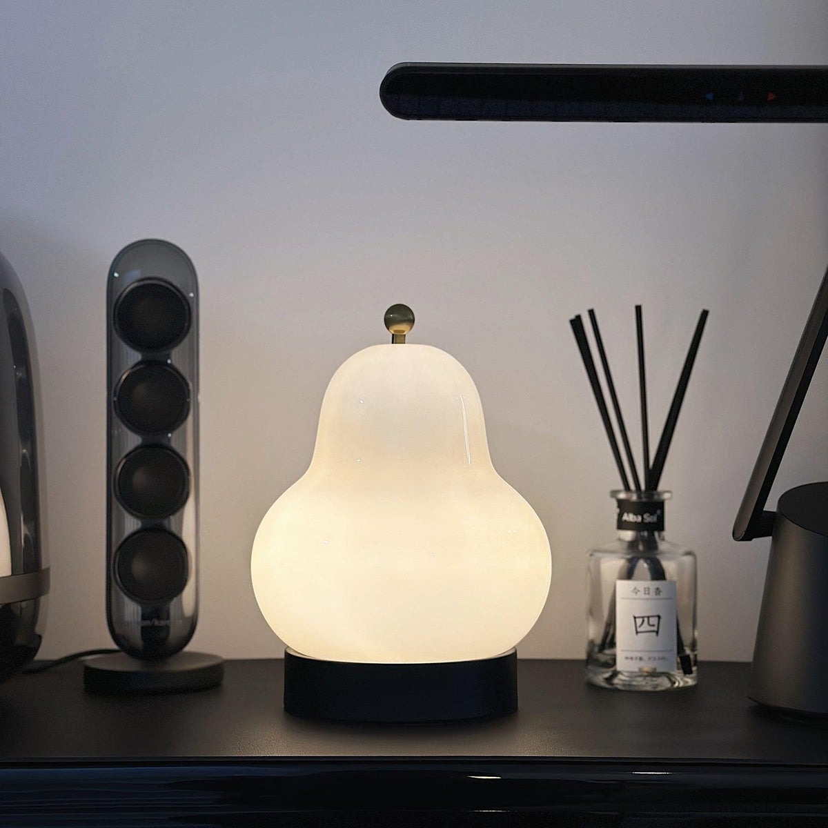 Pear Built In Battery Table Lamp