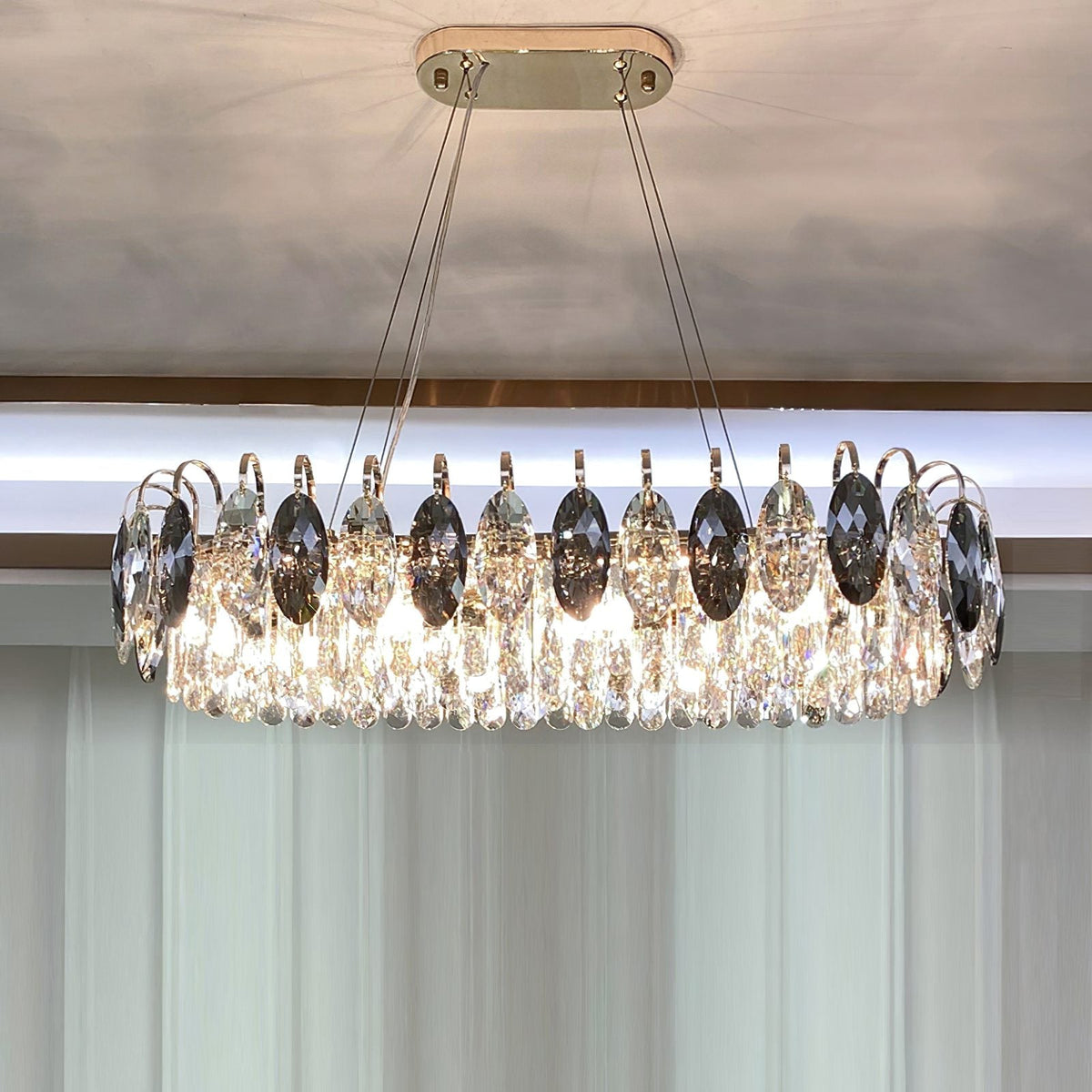 Modern Crystal Chandelier Luxury Gold Finish for Living Room Dining Room