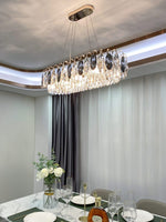 Modern Crystal Chandelier Luxury Gold Finish for Living Room Dining Room