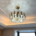 Modern Crystal Chandelier Luxury Gold Finish for Living Room Dining Room